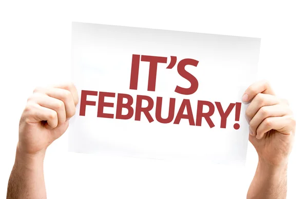 It's February card — Stock Photo, Image