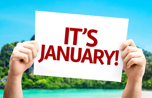 It's January card — Stock Photo, Image