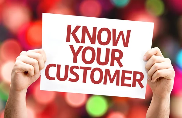 Know Your Customer card — Stock Photo, Image