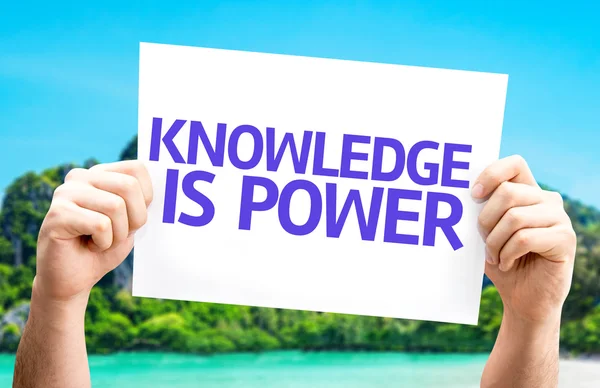 La conoscenza è Power card — Foto Stock