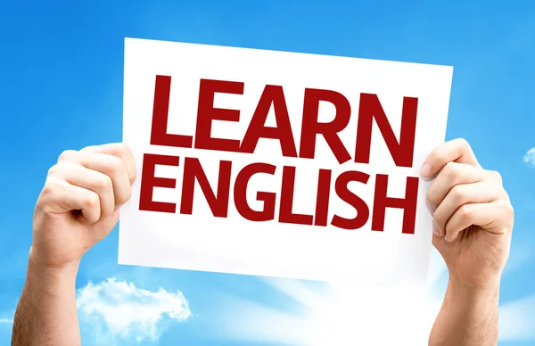 Learn English card — Stock Photo, Image