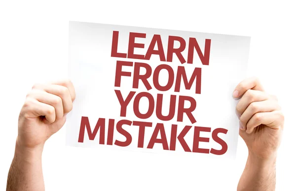 Learn From Your Mistakes card — Stock Photo, Image