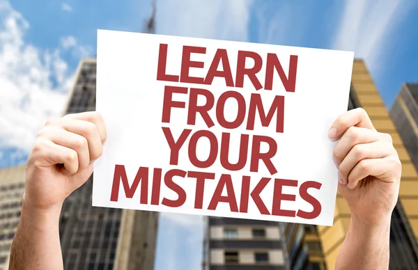 Learn From Your Mistakes card — Stock Photo, Image