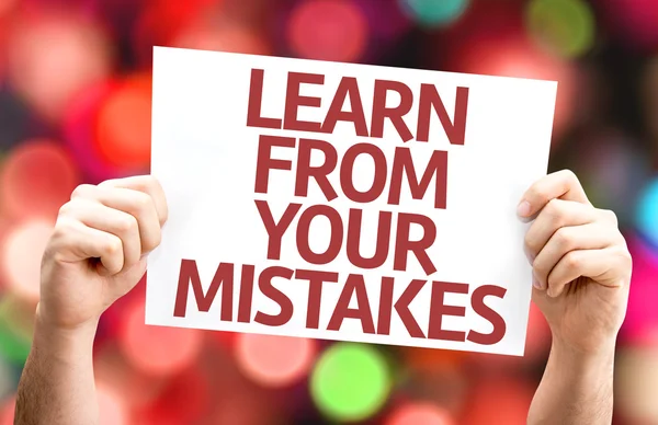 Learn From Your Mistakes card — Stock Photo, Image