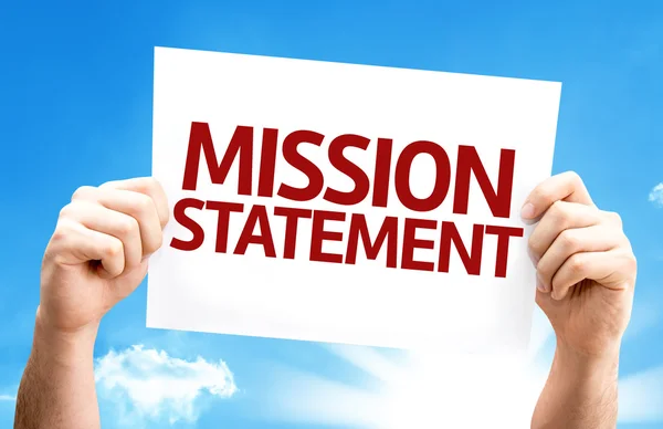 Mission Statement kaart — Stockfoto