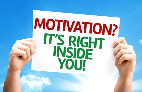Motivation? Its Right Inside You! card — Stock Photo, Image