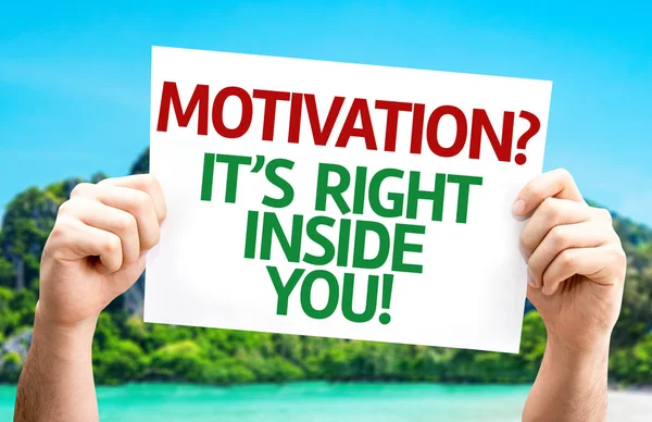 Motivation? Its Right Inside You! card — Stock Photo, Image