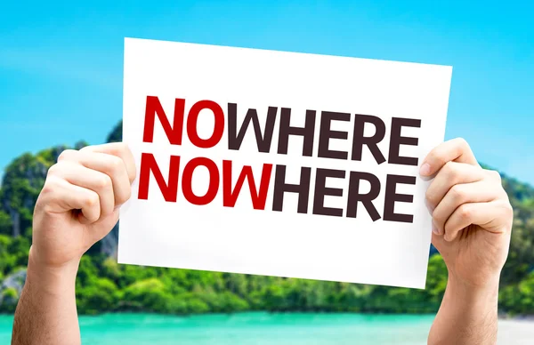 Nowhere NowHere tarjeta — Foto de Stock