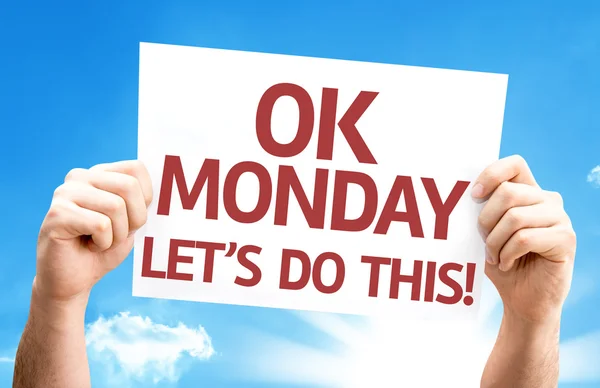 Ok Monday Let's Do This! card — Stock Photo, Image