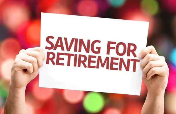 Risparmio per carta di pensionamento — Foto Stock
