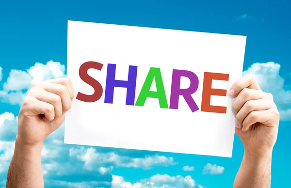 Share.Text en la tarjeta — Foto de Stock