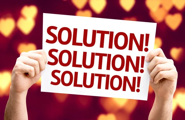 Solution Solution Carte de solution — Photo