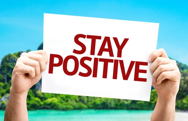 Tarjeta Stay Positive — Foto de Stock