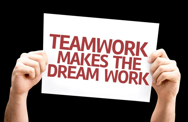 Teamwork Makes the Dream Work card — Stock Photo, Image