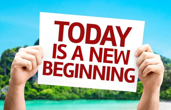 Today is a New Beginning card — Stock Photo, Image