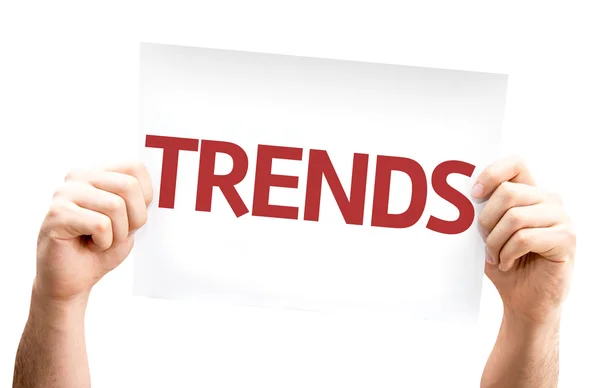 Trends.text auf Karte — Stockfoto