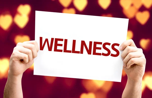 Wellness text on card — Stock Photo, Image