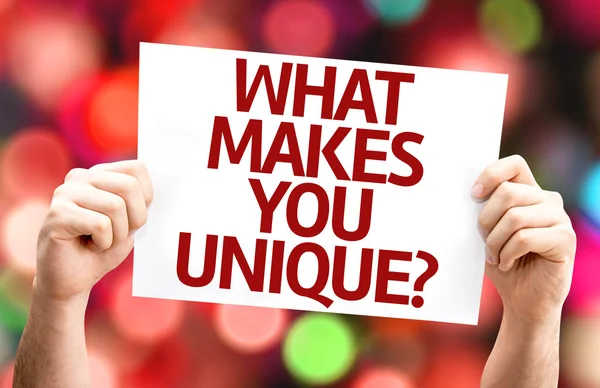 What Makes You Unique? card — Stock Photo, Image