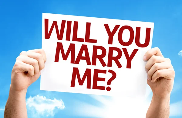 Wirst du mich heiraten? Karte — Stockfoto