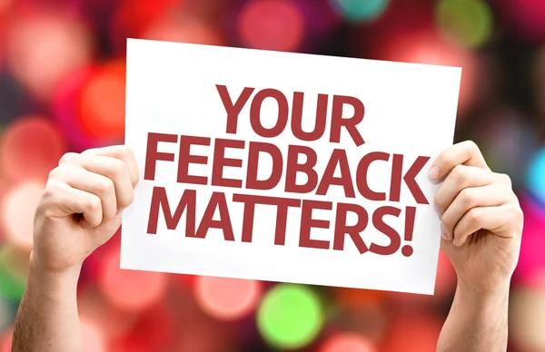 La tua carta Feedback è importante — Foto Stock