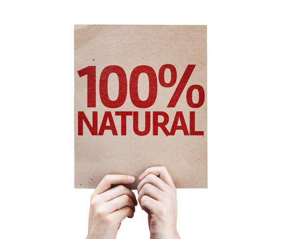 100 Percent  Natural card — Stock Photo, Image