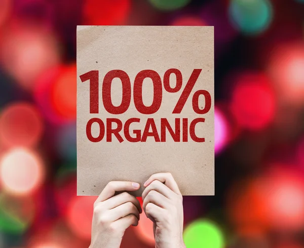 100% organiczne karty — Zdjęcie stockowe