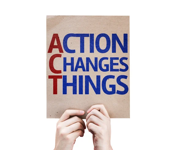 Action Changes Things card — Stock Photo, Image