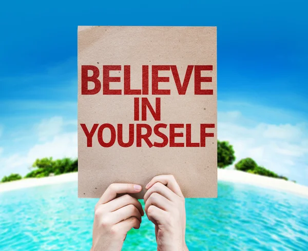 Believe In Yourself card — Stock Photo, Image