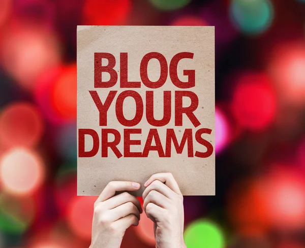 Blog Your Dreams card — Stock Photo, Image