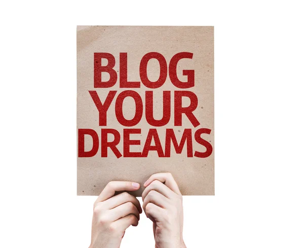 Blog Your Dreams card — Stock Photo, Image