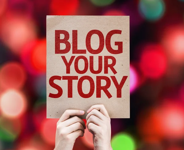 Blog Your Story kartı — Stok fotoğraf