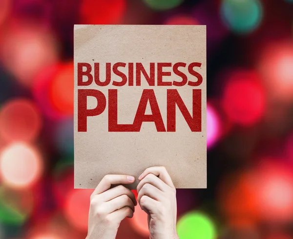 Business Plan card — Stock Photo, Image