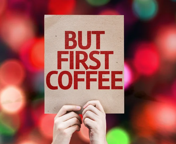 Aber erste Kaffeekarte — Stockfoto