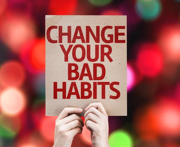 Modifier votre carte de mauvaises habitudes — Photo