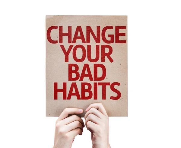 Change Your Bad Habits card — Stock Photo, Image