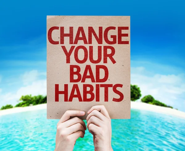 Change Your Bad Habits card — Stock Photo, Image