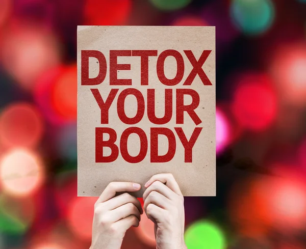 Detox seu cartão de corpo — Fotografia de Stock