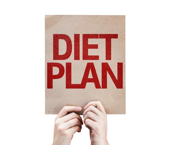 Diet Plan kort — Stockfoto