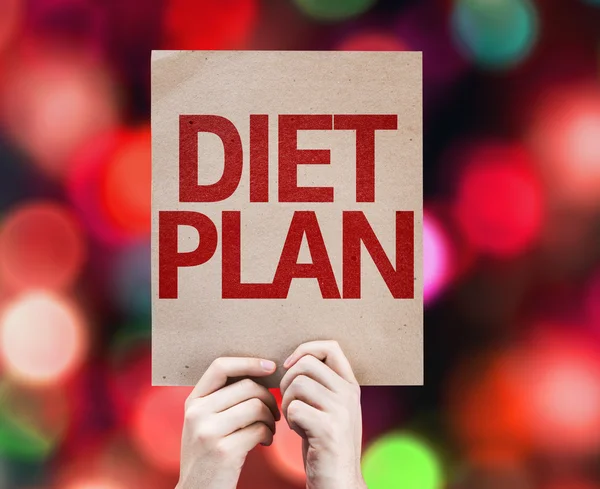 Carta del piano di dieta — Foto Stock