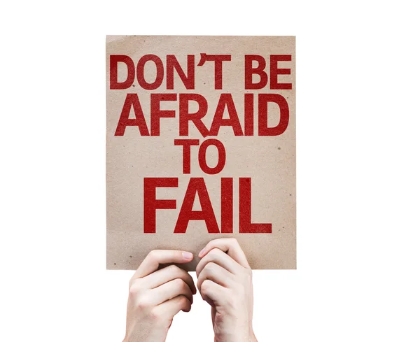 Don't be Afraid to Fail card — Stock Photo, Image