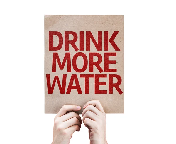 Drink meer Water kaart — Stockfoto