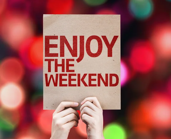 Enjoy The Weekend card — Stock Photo, Image