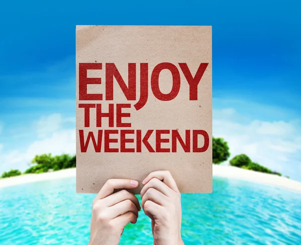 Enjoy The Weekend card — Stock Photo, Image