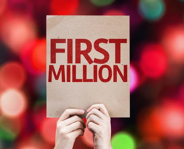 Pierwszy milion karty — Zdjęcie stockowe