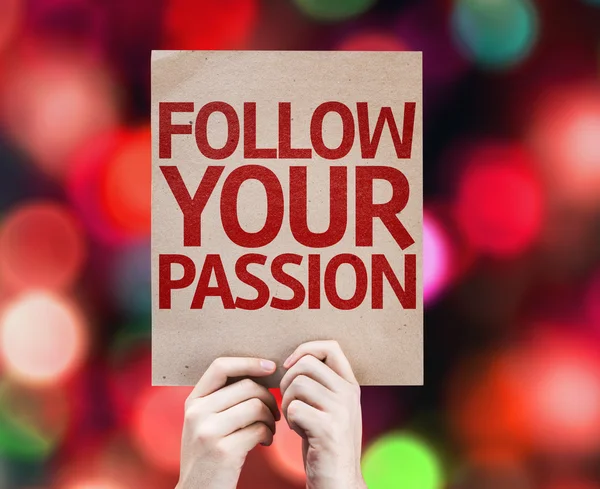 Folgen Sie Ihrer Passion Card — Stockfoto
