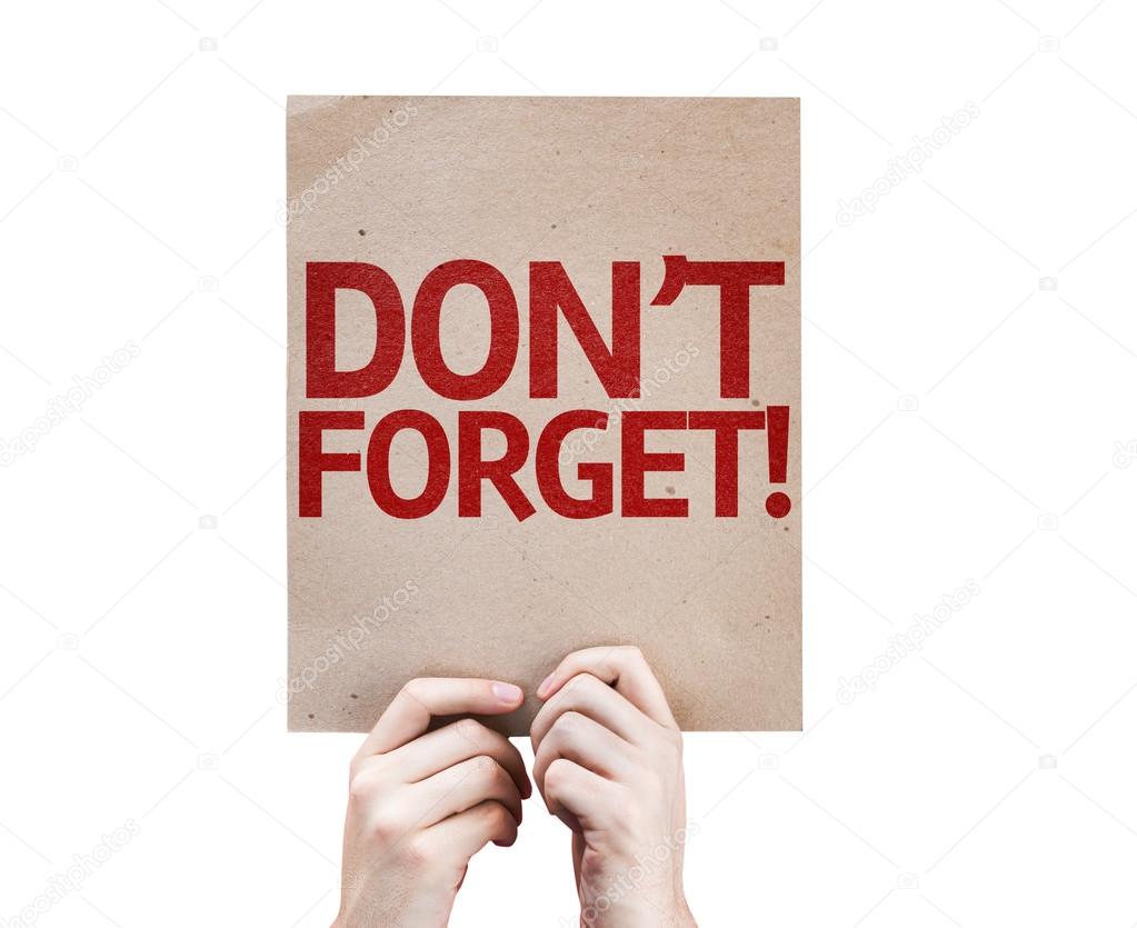 Don't Forget! card