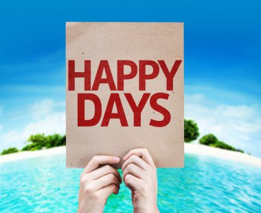 Happy Days card clipart