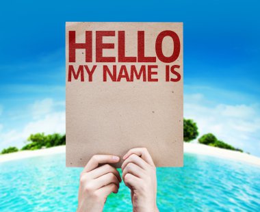 Merhaba benim adım kartı.