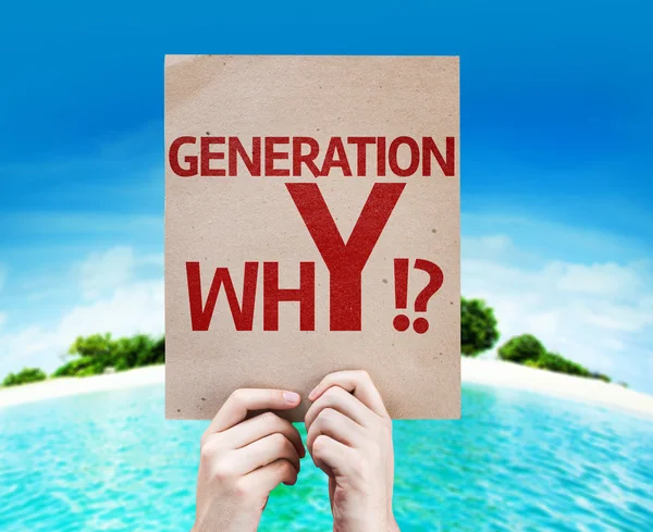 Generace proč!? karta — Stock fotografie