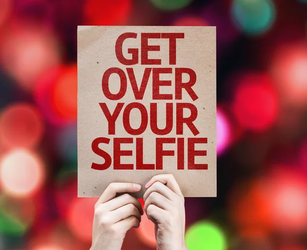 Get Over Your Selfie karty — Zdjęcie stockowe